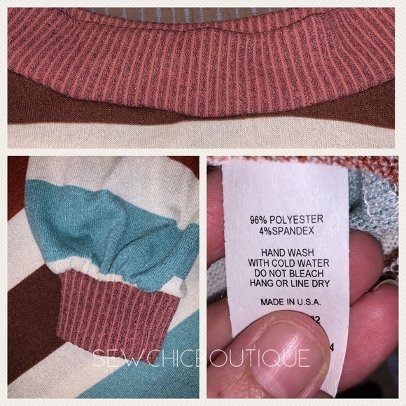 Multi-color Striped Top with Puff Sleeves - Picture 8 of 8